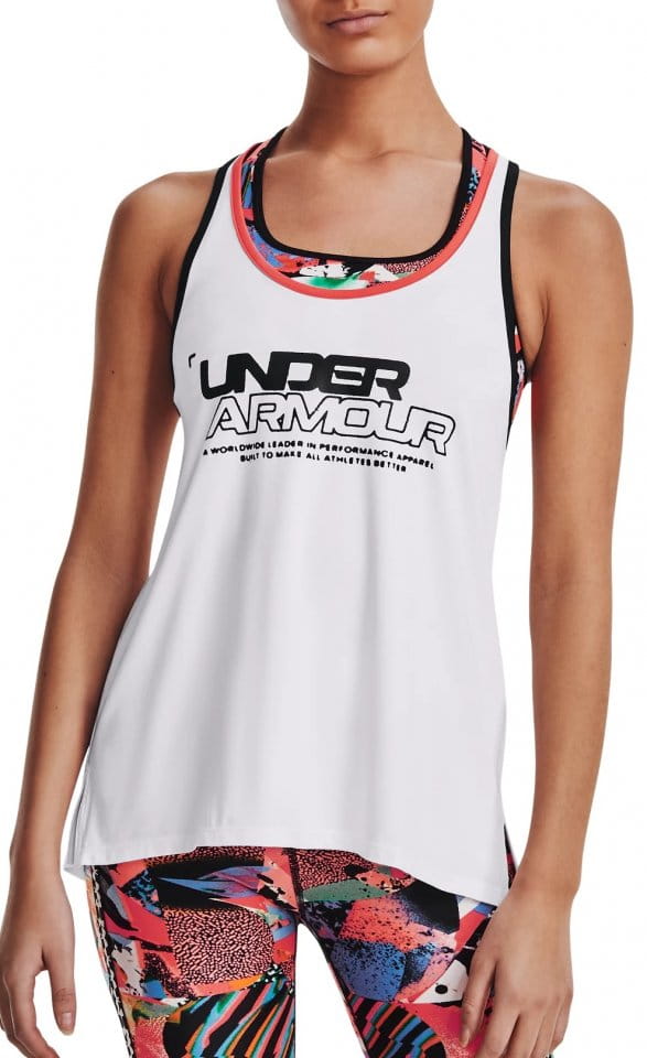 Singlet Under Armour Knockout Tank CB Graphic-WHT