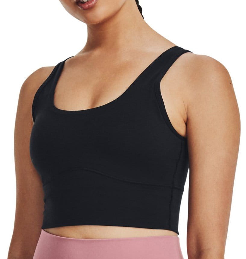 Singlet Under Armour Meridian Fitted Crop Tank-BLK