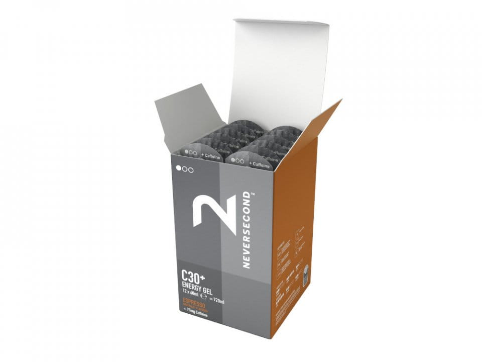 NEVERSECOND Energy Gel C30 Espresso 60 ml | 12 Sachet-Box