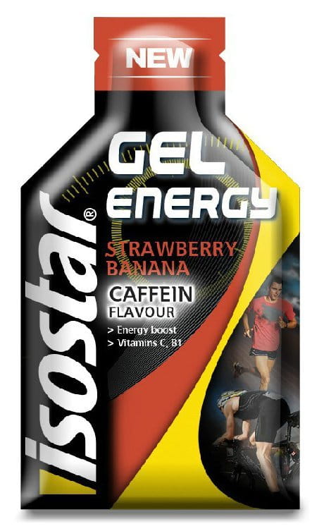 Energiegele Isostar GEL CAFFEIN STRAWBERRY BANANA 35g