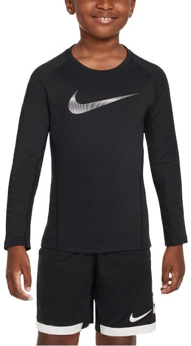 Langarm-T-Shirt Nike Pro Warm Crew Sweatshirt Kids