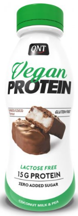 Proteingetränke und Smoothies QNT VEGAN SHAKE (15 g protein & low sugar) Lactose free 310 ml Choco-coco